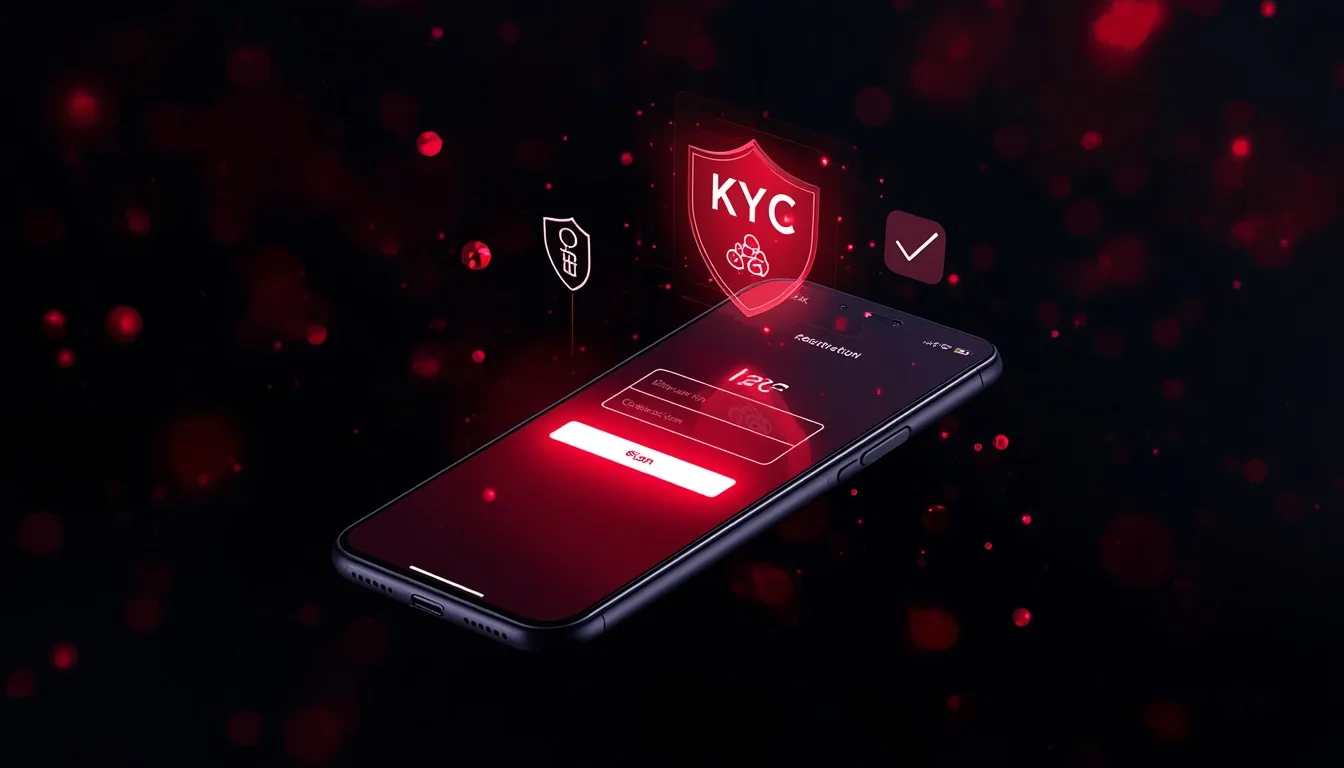 Registro en Caliente — smartphone con formulario y verificación KYC